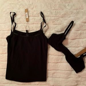 sold SKIMS Cotton Logo Set of Tank Top & Bra